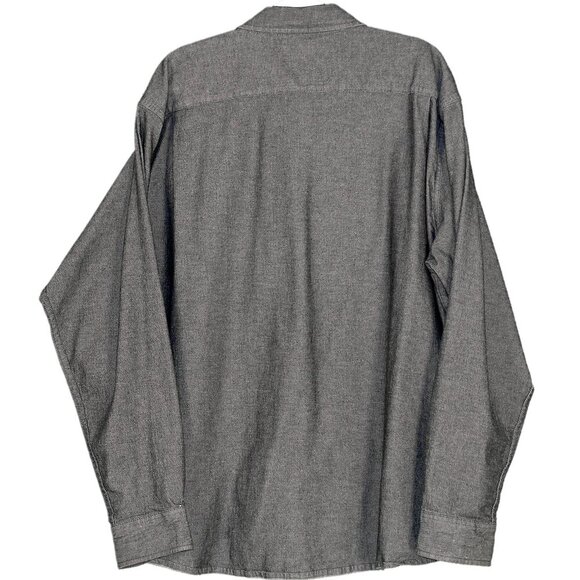 Wrangler Flex for Comfort Button Down Double Pocket Long Sleeve Shirt Gray - Picture 4 of 4